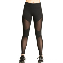 Triangle mesh patchwork high waist sports yoga fashion squat proof leggings push up pants women